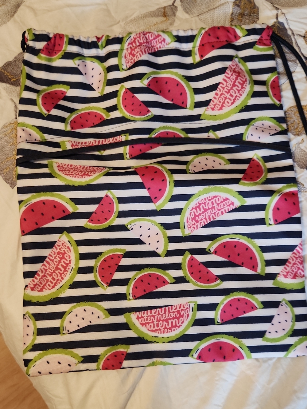 Thirty One Watermelon Print Insulated Cinch Sac